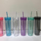 16OZ Acrylic Tumbler W/ Straw - Colours