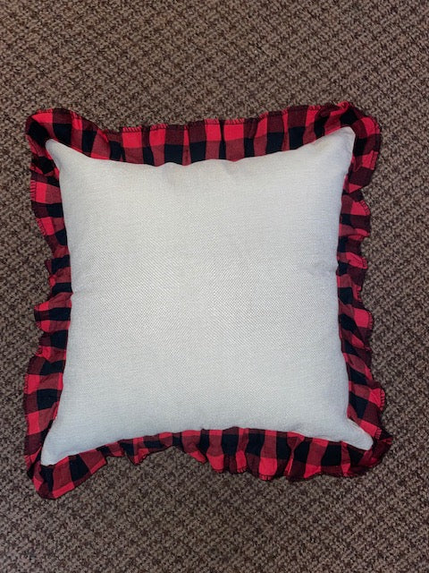 Buffalo Plaid Trim Pillow Case - for Sublimation and HTV