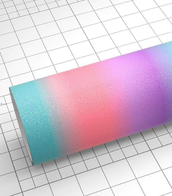 TECKWRAP Glitter Rainbow Stripes Adhesive Vinyl – Purple Accent Vinyl