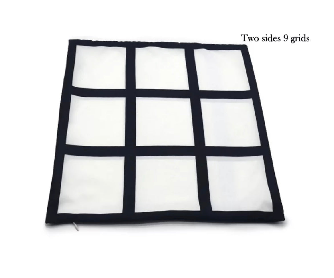 Double Sided 9 Panel Pillow Cover - for Sublimation