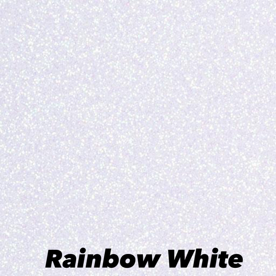 Rainbow White - Glitter HTV